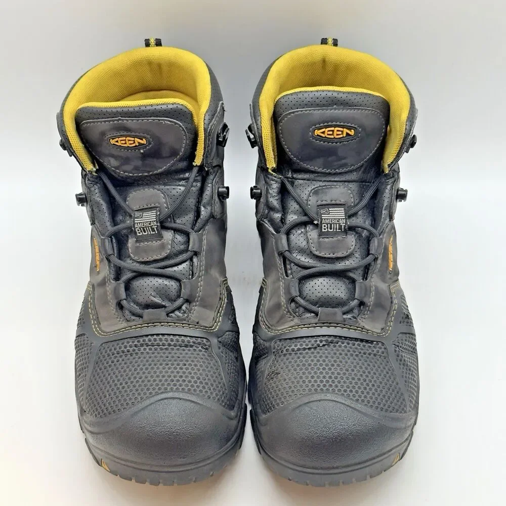Keen Logandale Utility Waterproof Steel Toe Work Boot Men's 11D Black Lace Up